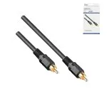 Audio-Video Kabel Cinch auf Cinch, Stecker auf Stecker, High Quality, RG 59/U, schwarz, DINIC Box mit Euroloch, Länge 2m
